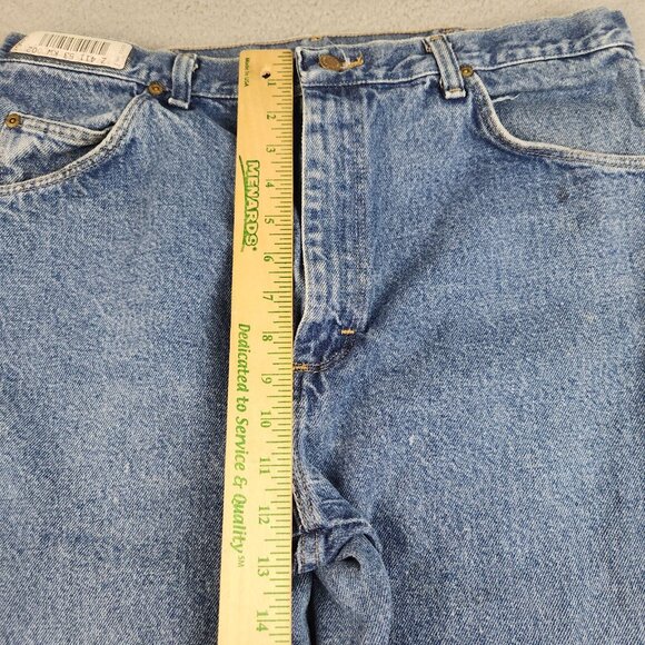 Wrangler Jeans Mens 38x32 Regular Denim Rugged Faded Stonewashed Workwear Pants - Picture 4 of 13